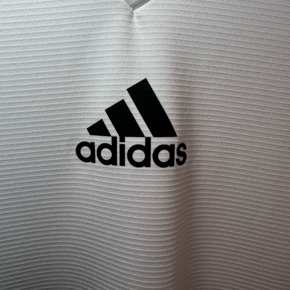 Adidas Womens Primegreen V-Neck Shirt White Base Layer Long Sleeve Stretch Large - Picture 7 of 11